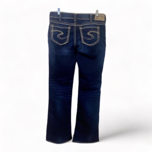 Silver Jeans Suki Low Rise Boot Cut Dark Wash Denim- W31/L33 (13/14) NWOT - Picture 6 of 7